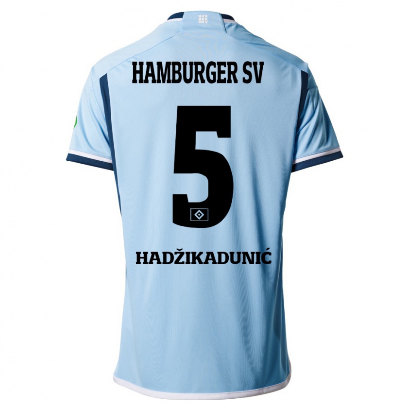 Kandiny Hombre Camiseta Dennis Hadzikadunic #5 Azul 2ª Equipación 2023/24 La Camisa Chile