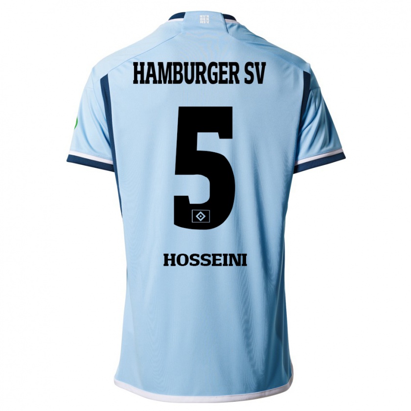 Kandiny Hombre Camiseta Reza Hosseini #5 Azul 2ª Equipación 2023/24 La Camisa Chile