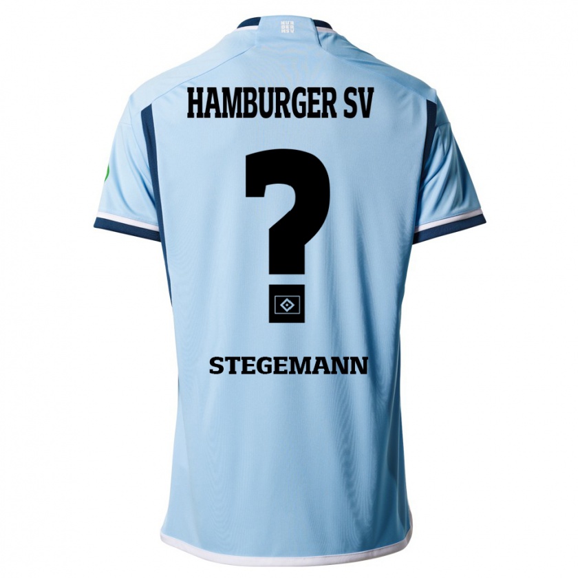 Kandiny Hombre Camiseta Jean-Pierre Stegemann #0 Azul 2ª Equipación 2023/24 La Camisa Chile