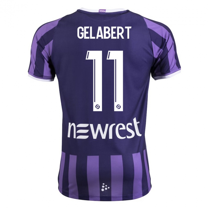 Kandiny Hombre Camiseta César Gelabert #11 Morado 2ª Equipación 2023/24 La Camisa Chile