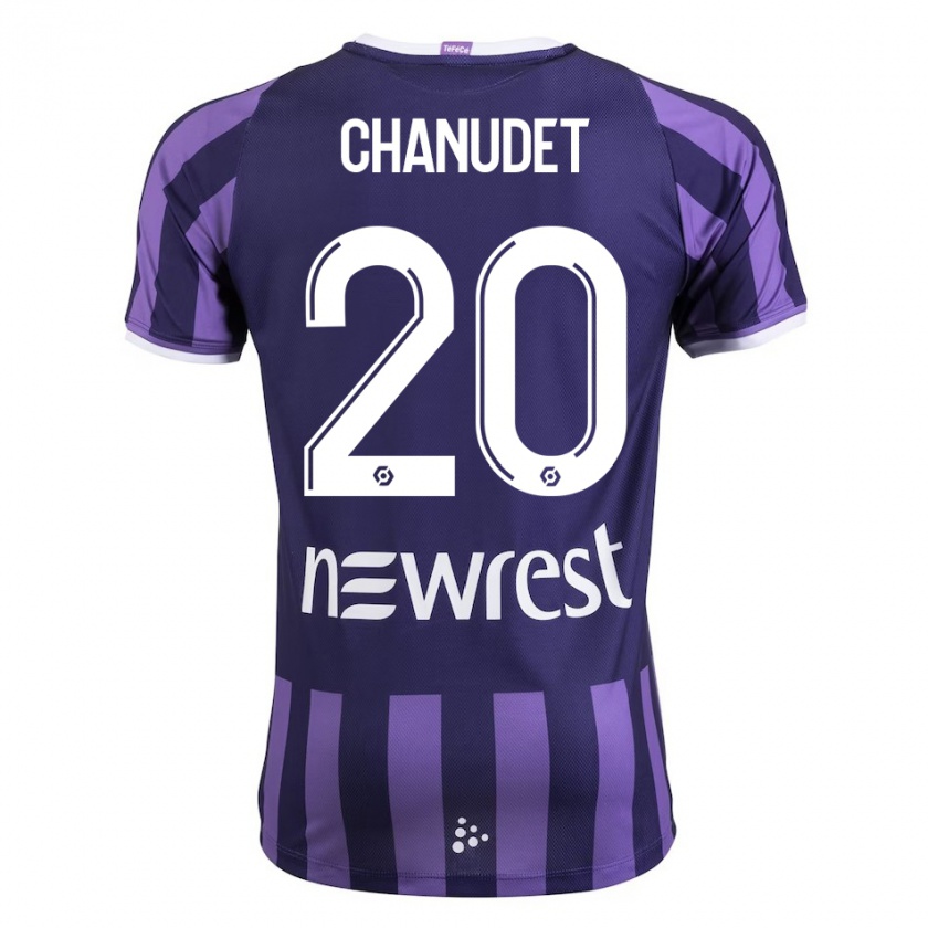 Kandiny Hombre Camiseta Coralie Chanudet #20 Morado 2ª Equipación 2023/24 La Camisa Chile