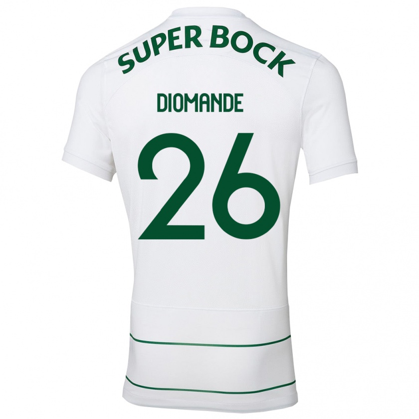 Kandiny Hombre Camiseta Ousmane Diomande #26 Blanco 2ª Equipación 2023/24 La Camisa Chile