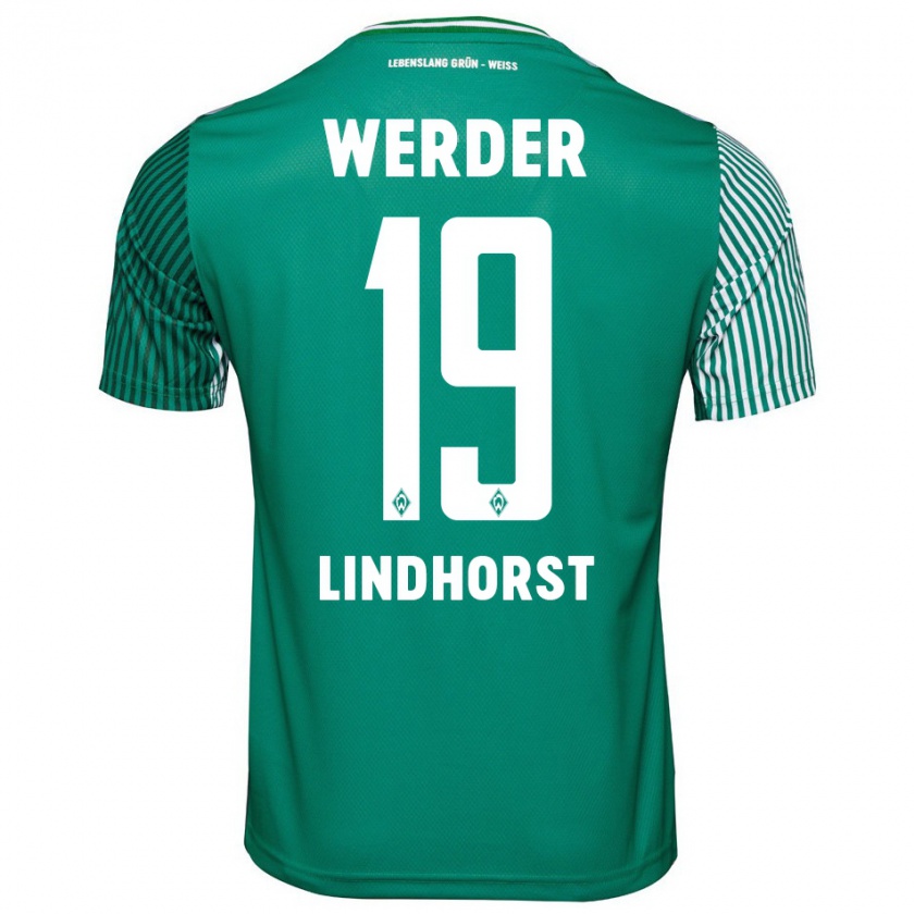 Kandiny Mujer Camiseta Jerrit Lindhorst #19 Verde 1ª Equipación 2023/24 La Camisa Chile