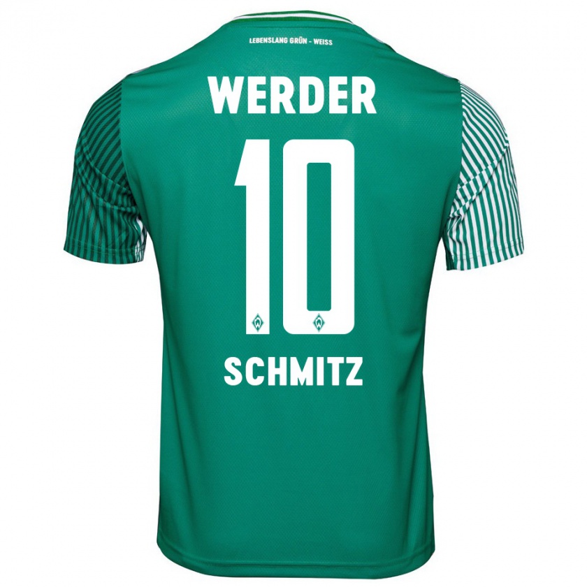 Kandiny Mujer Camiseta Maximilian Schmitz #10 Verde 1ª Equipación 2023/24 La Camisa Chile