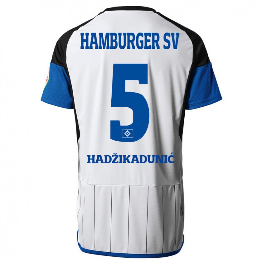 Kandiny Mujer Camiseta Dennis Hadzikadunic #5 Blanco 1ª Equipación 2023/24 La Camisa Chile