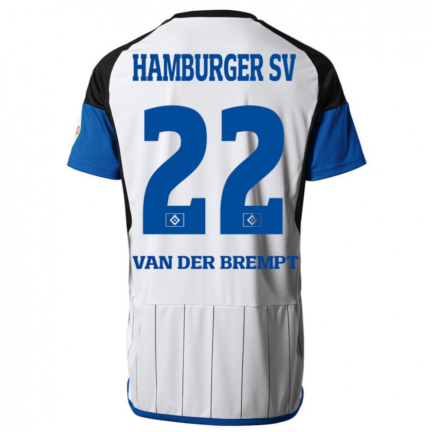 Kandiny Mujer Camiseta Ignace Van Der Brempt #22 Blanco 1ª Equipación 2023/24 La Camisa Chile