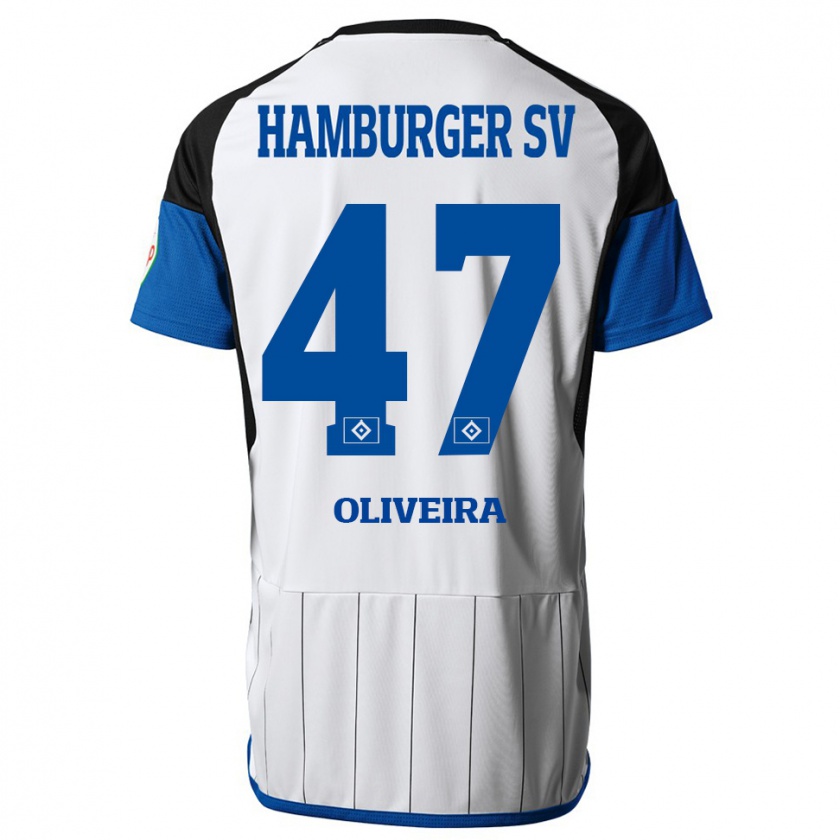 Kandiny Mujer Camiseta Nicolas Oliveira #47 Blanco 1ª Equipación 2023/24 La Camisa Chile