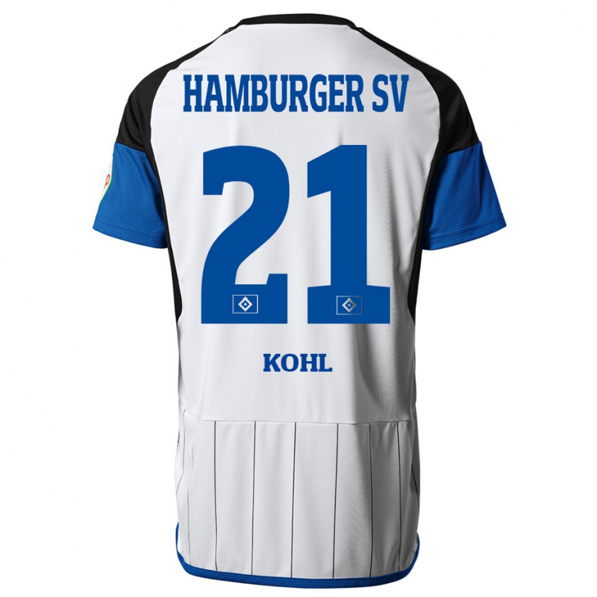 Kandiny Mujer Camiseta Ohene Köhl #21 Blanco 1ª Equipación 2023/24 La Camisa Chile