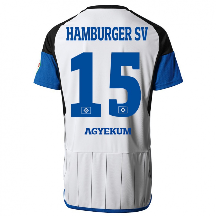 Kandiny Mujer Camiseta Joel Agyekum #15 Blanco 1ª Equipación 2023/24 La Camisa Chile