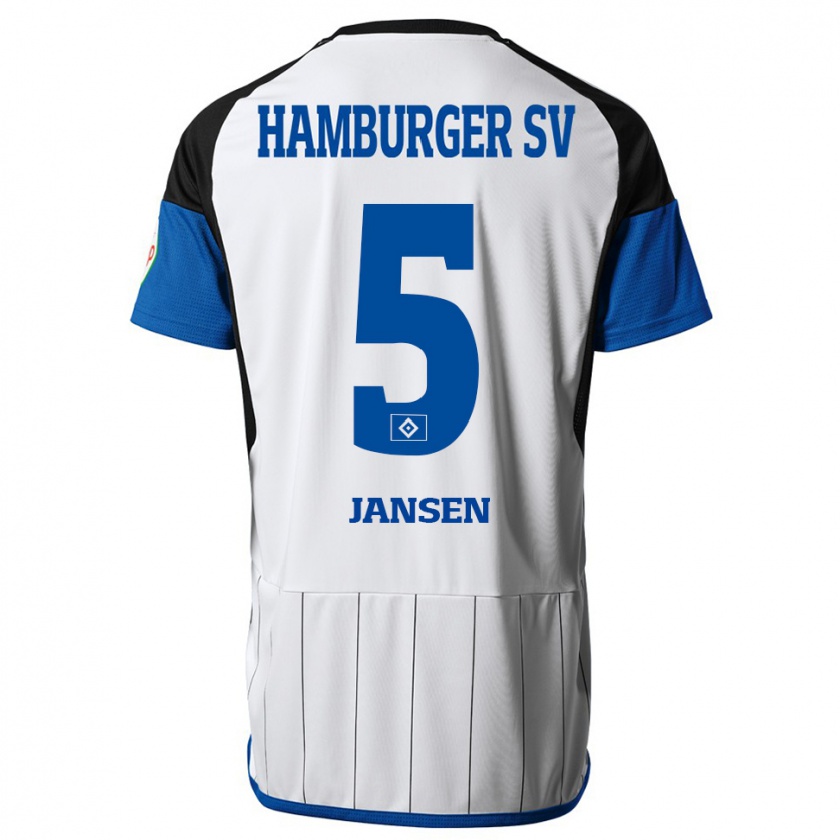 Kandiny Mujer Camiseta Marcell Jansen #5 Blanco 1ª Equipación 2023/24 La Camisa Chile