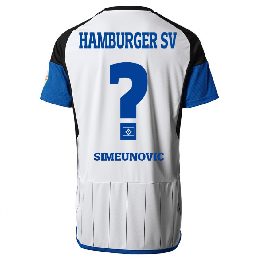 Kandiny Mujer Camiseta Denis Simeunovic #0 Blanco 1ª Equipación 2023/24 La Camisa Chile