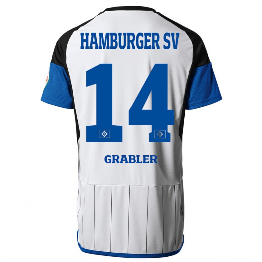 Kandiny Mujer Camiseta Lukne Gräßler #14 Blanco 1ª Equipación 2023/24 La Camisa Chile