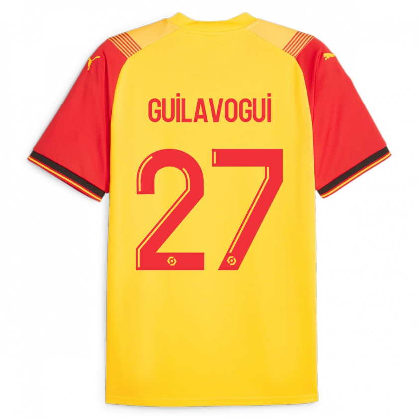 Kandiny Mujer Camiseta Morgan Guilavogui #27 Amarillo 1ª Equipación 2023/24 La Camisa Chile