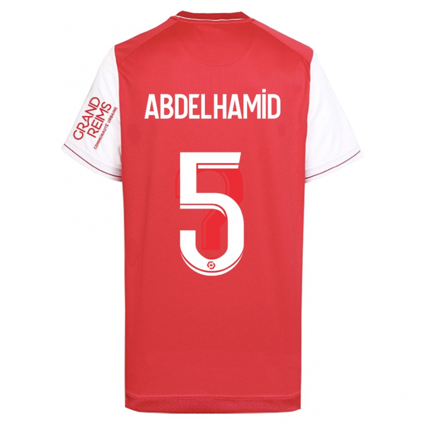 Kandiny Mujer Camiseta Yunis Abdelhamid #5 Rojo 1ª Equipación 2023/24 La Camisa Chile