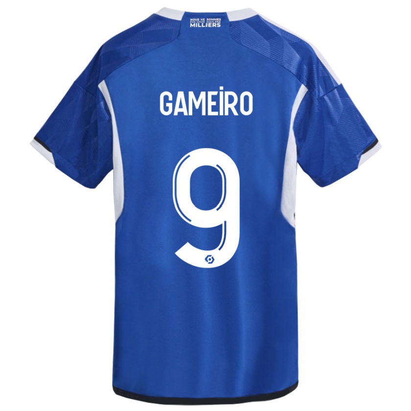 Kandiny Mujer Camiseta Kévin Gameiro #9 Azul 1ª Equipación 2023/24 La Camisa Chile