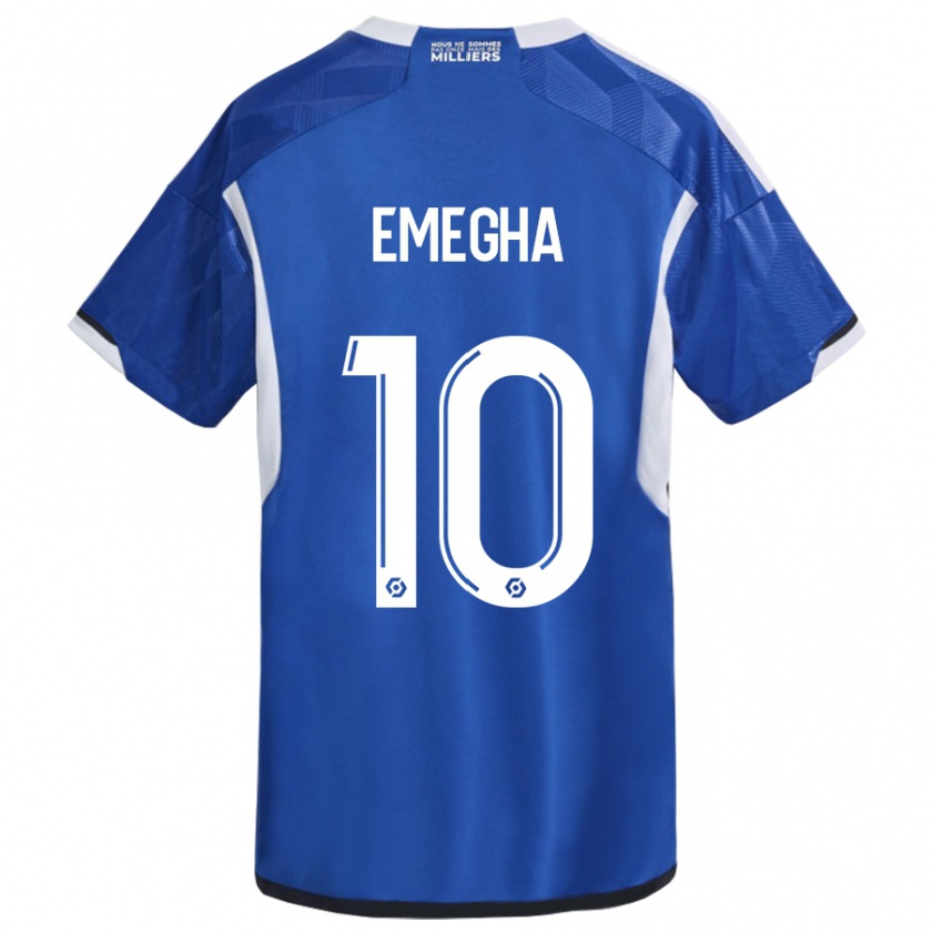 Kandiny Mujer Camiseta Emanuel Emegha #10 Azul 1ª Equipación 2023/24 La Camisa Chile