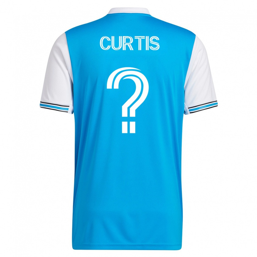Kandiny Mujer Camiseta Ethan Curtis #0 Azul 1ª Equipación 2023/24 La Camisa Chile