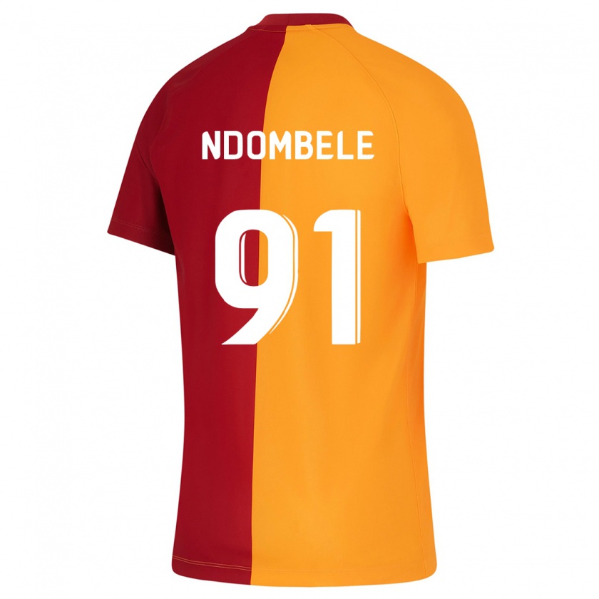 Kandiny Mujer Camiseta Tanguy Ndombélé #91 Naranja 1ª Equipación 2023/24 La Camisa Chile