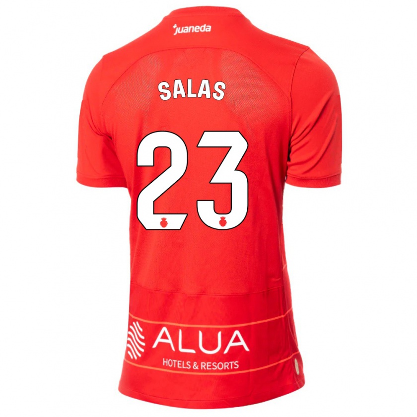 Kandiny Mujer Camiseta Jan Salas #23 Rojo 1ª Equipación 2023/24 La Camisa Chile