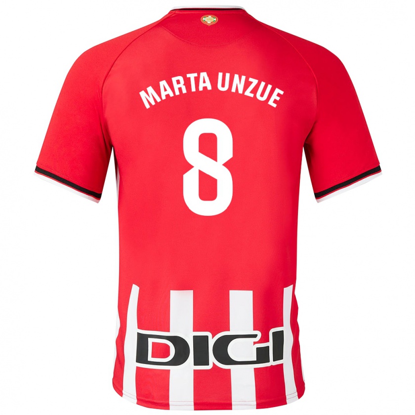 Kandiny Mujer Camiseta Marta Unzué Urdániz #8 Rojo 1ª Equipación 2023/24 La Camisa Chile