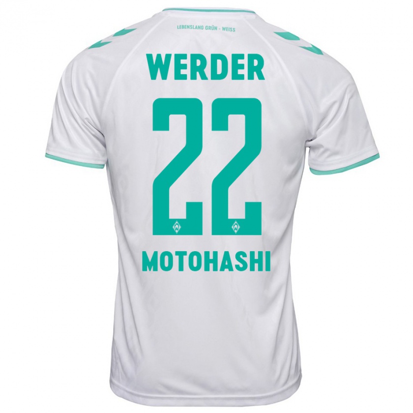 Kandiny Mujer Camiseta Yuzuki Motohashi #22 Blanco 2ª Equipación 2023/24 La Camisa Chile