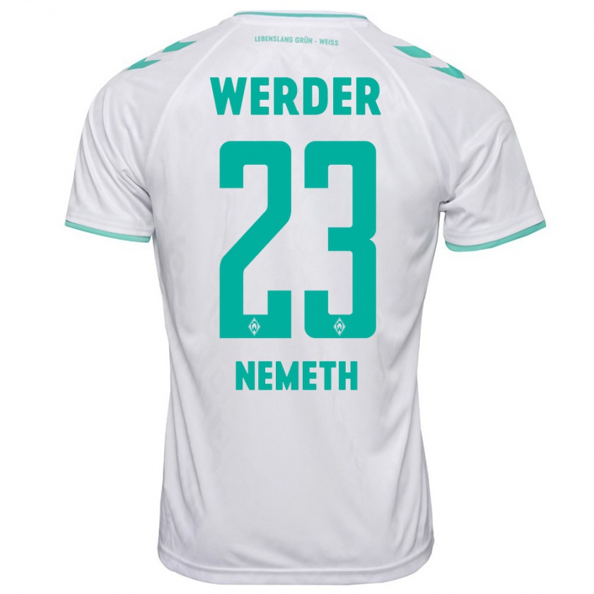 Kandiny Mujer Camiseta Hanna Nemeth #23 Blanco 2ª Equipación 2023/24 La Camisa Chile