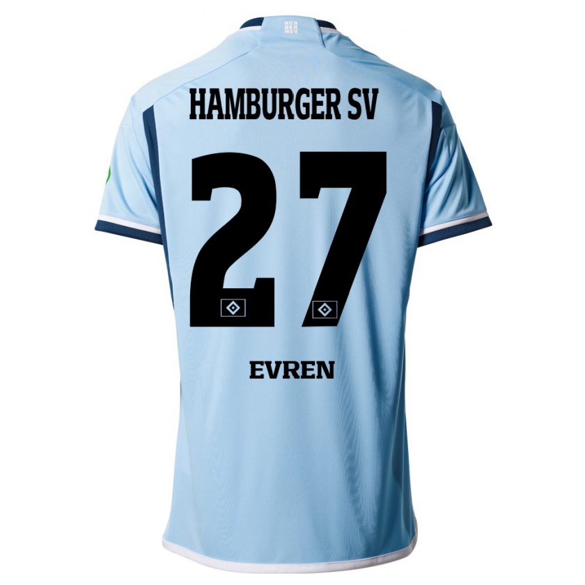 Kandiny Mujer Camiseta Batuhan Evren #27 Azul 2ª Equipación 2023/24 La Camisa Chile