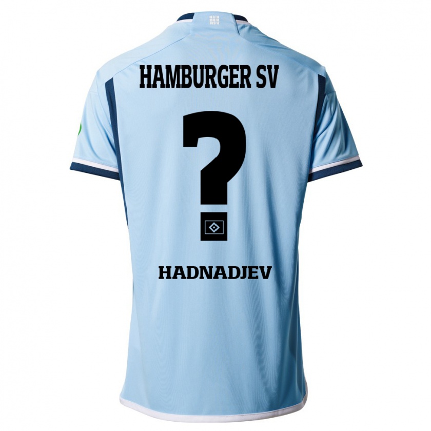 Kandiny Mujer Camiseta Marko Hadnadjev #0 Azul 2ª Equipación 2023/24 La Camisa Chile