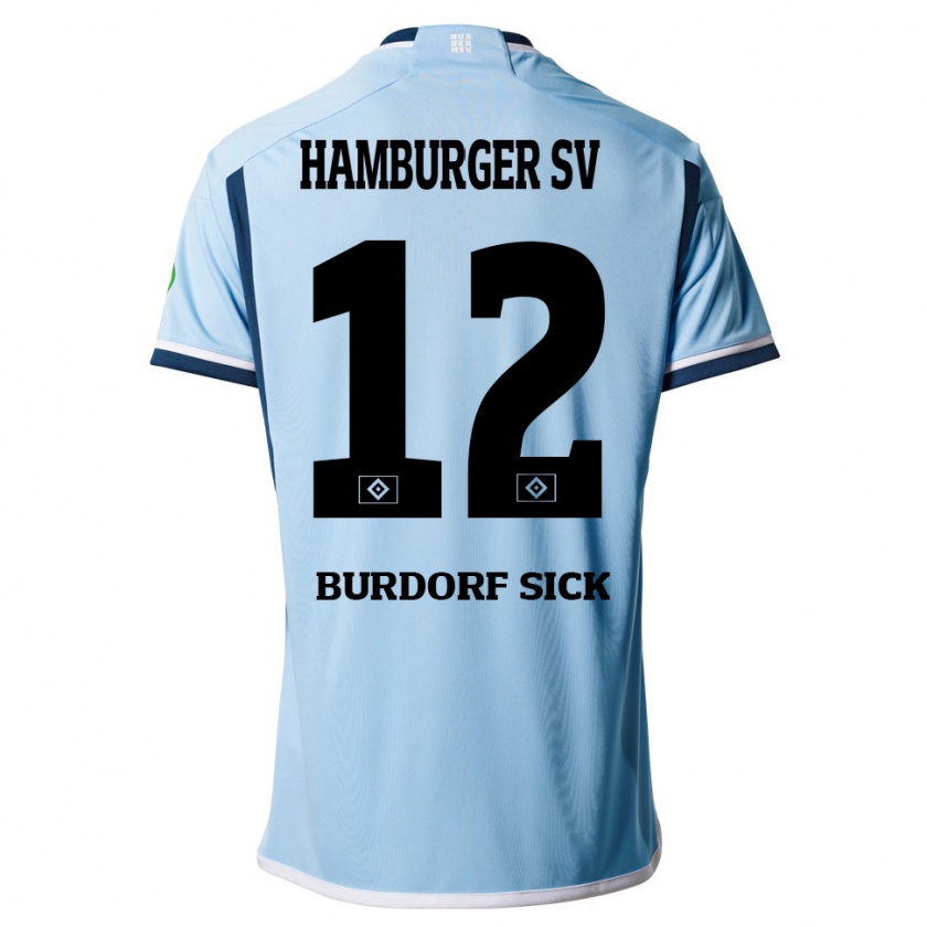 Kandiny Mujer Camiseta Emma Burdorf-Sick #12 Azul 2ª Equipación 2023/24 La Camisa Chile