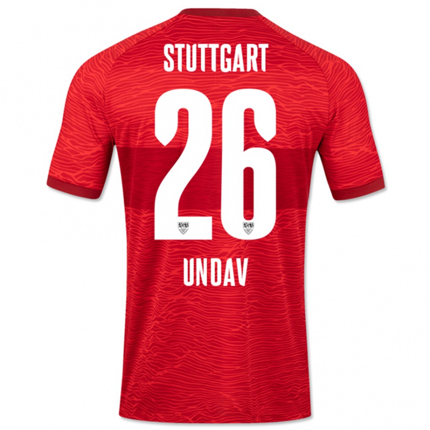 Kandiny Mujer Camiseta Deniz Undav #26 Rojo 2ª Equipación 2023/24 La Camisa Chile