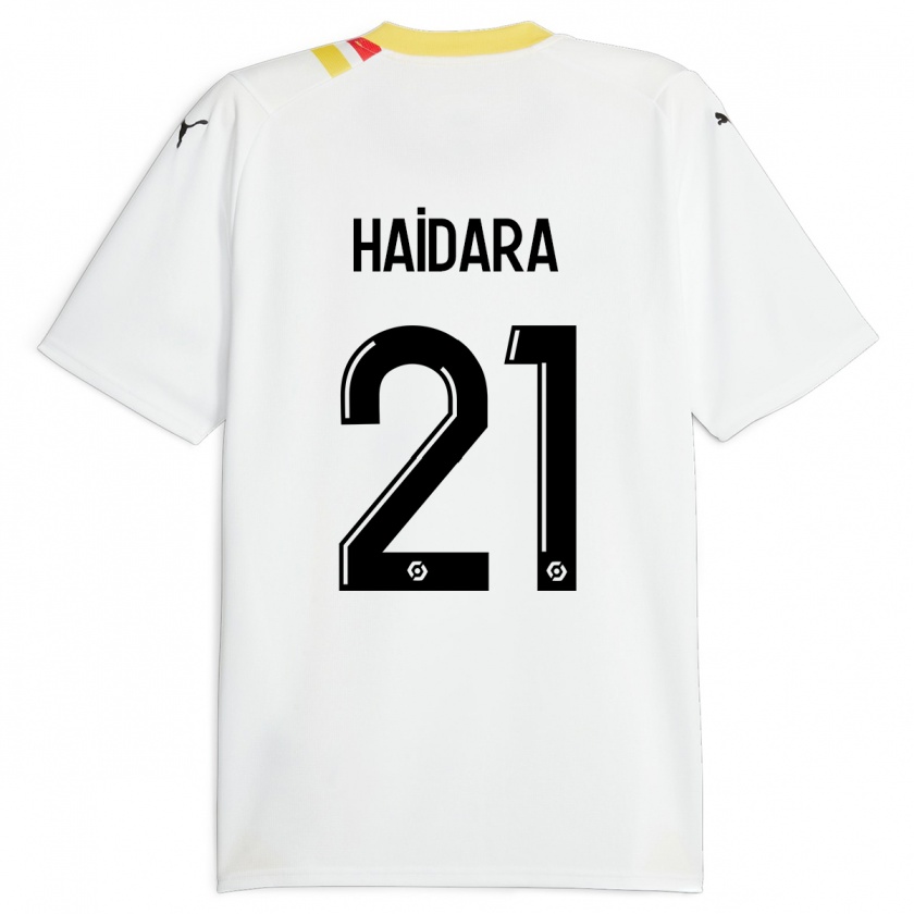 Kandiny Mujer Camiseta Massadio Haidara #21 Negro 2ª Equipación 2023/24 La Camisa Chile