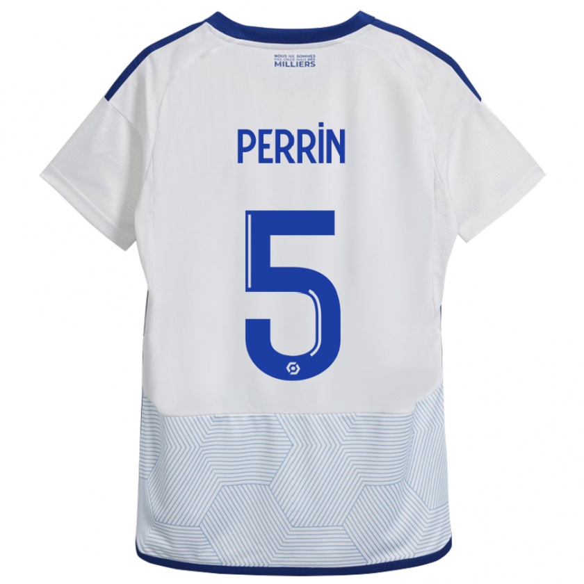 Kandiny Mujer Camiseta Lucas Perrin #5 Blanco 2ª Equipación 2023/24 La Camisa Chile