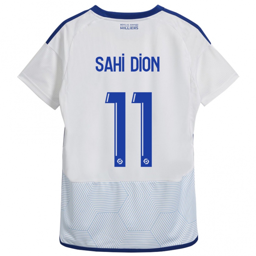 Kandiny Mujer Camiseta Moïse Sahi Dion #11 Blanco 2ª Equipación 2023/24 La Camisa Chile