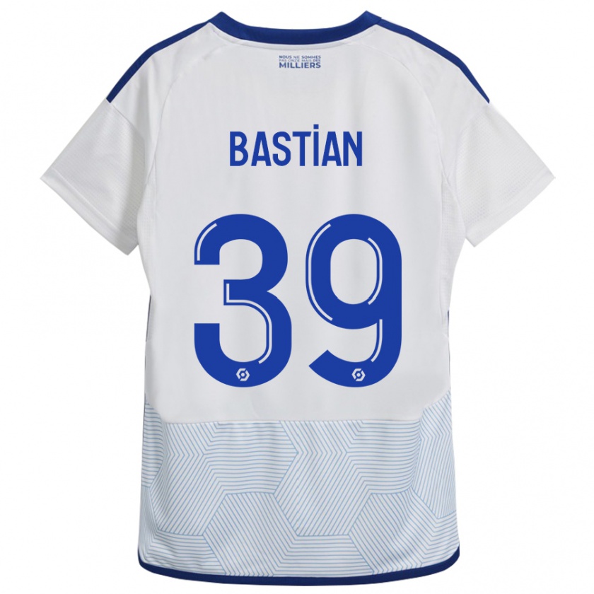 Kandiny Mujer Camiseta Maxime Bastian #39 Blanco 2ª Equipación 2023/24 La Camisa Chile