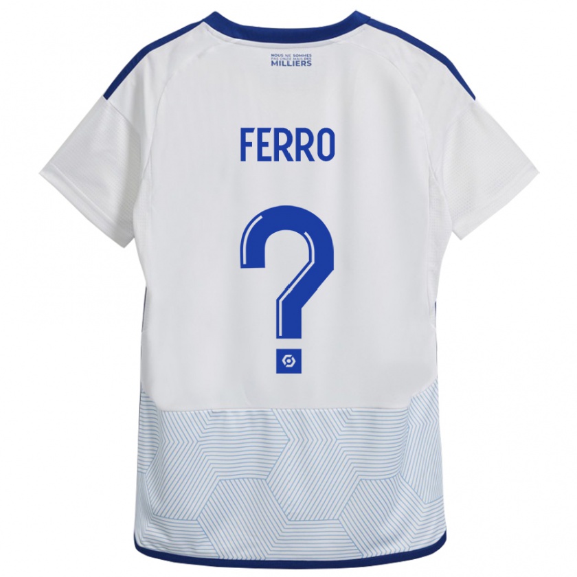 Kandiny Mujer Camiseta Nolan Ferro #0 Blanco 2ª Equipación 2023/24 La Camisa Chile