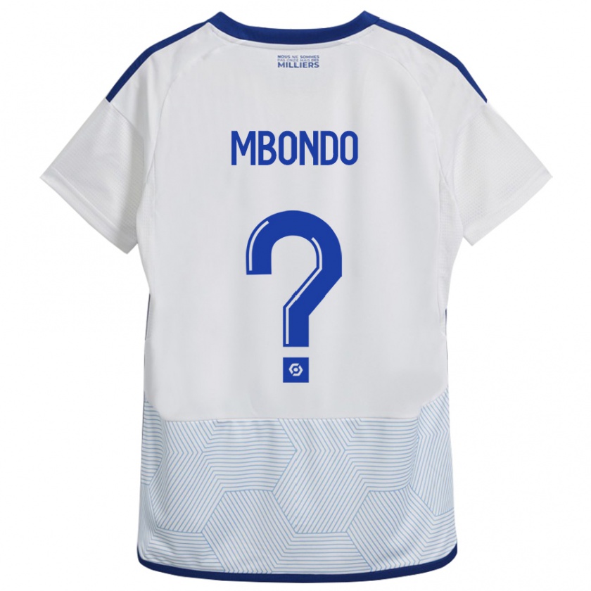 Kandiny Mujer Camiseta Fredy André Mbondo #0 Blanco 2ª Equipación 2023/24 La Camisa Chile