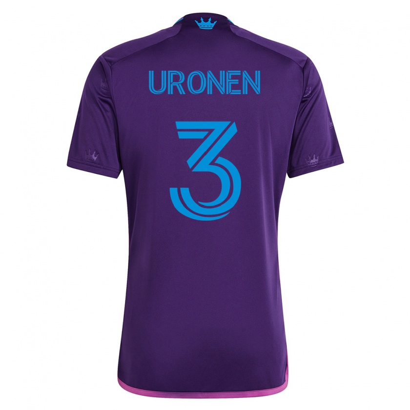 Kandiny Mujer Camiseta Jere Uronen #3 Violeta 2ª Equipación 2023/24 La Camisa Chile