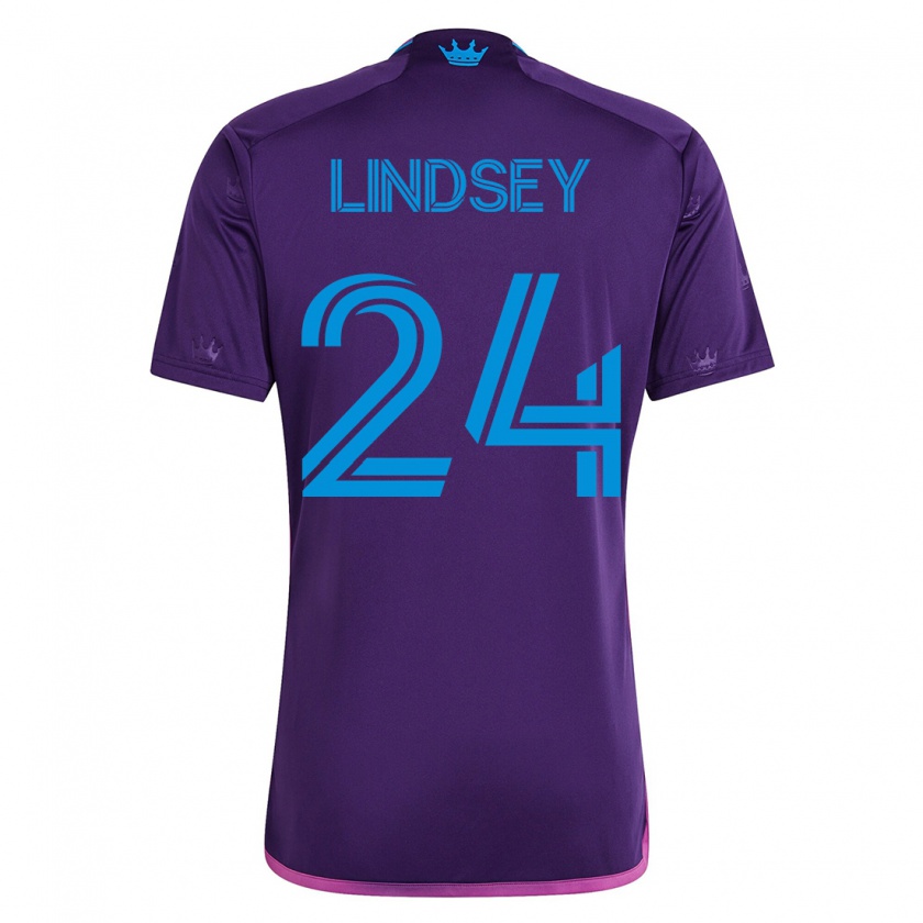 Kandiny Mujer Camiseta Jaylin Lindsey #24 Violeta 2ª Equipación 2023/24 La Camisa Chile