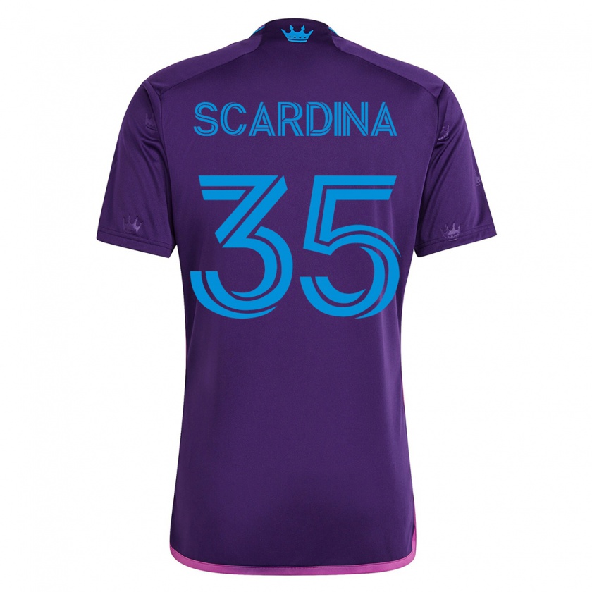 Kandiny Mujer Camiseta Nick Scardina #35 Violeta 2ª Equipación 2023/24 La Camisa Chile