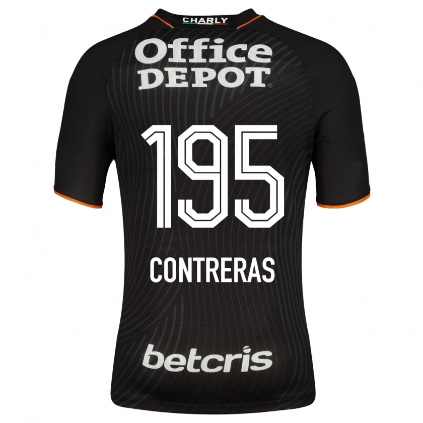 Kandiny Mujer Camiseta Ari Contreras #195 Negro 2ª Equipación 2023/24 La Camisa Chile