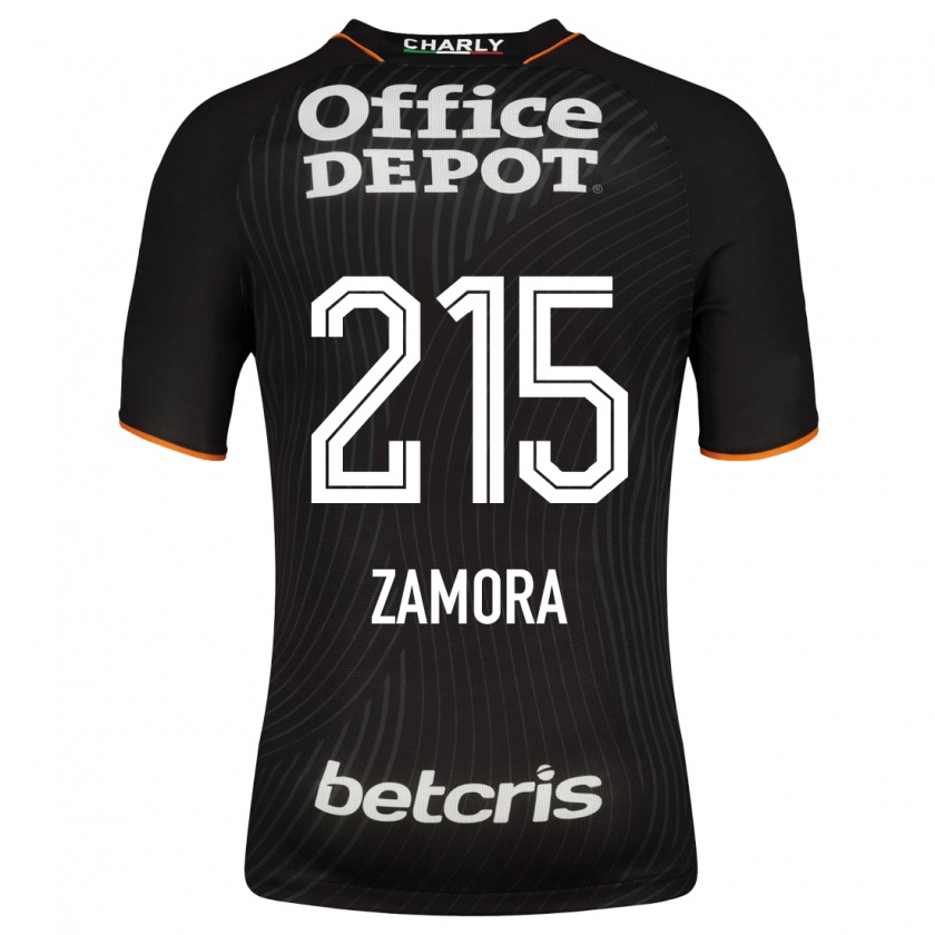 Kandiny Mujer Camiseta Yahir Zamora #215 Negro 2ª Equipación 2023/24 La Camisa Chile