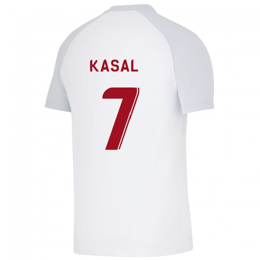 Kandiny Mujer Camiseta Yasin Kasal #7 Blanco 2ª Equipación 2023/24 La Camisa Chile