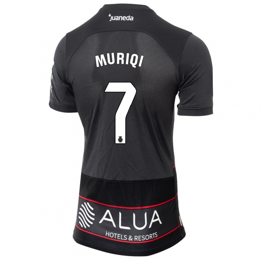 Kandiny Mujer Camiseta Vedat Muriqi #7 Negro 2ª Equipación 2023/24 La Camisa Chile