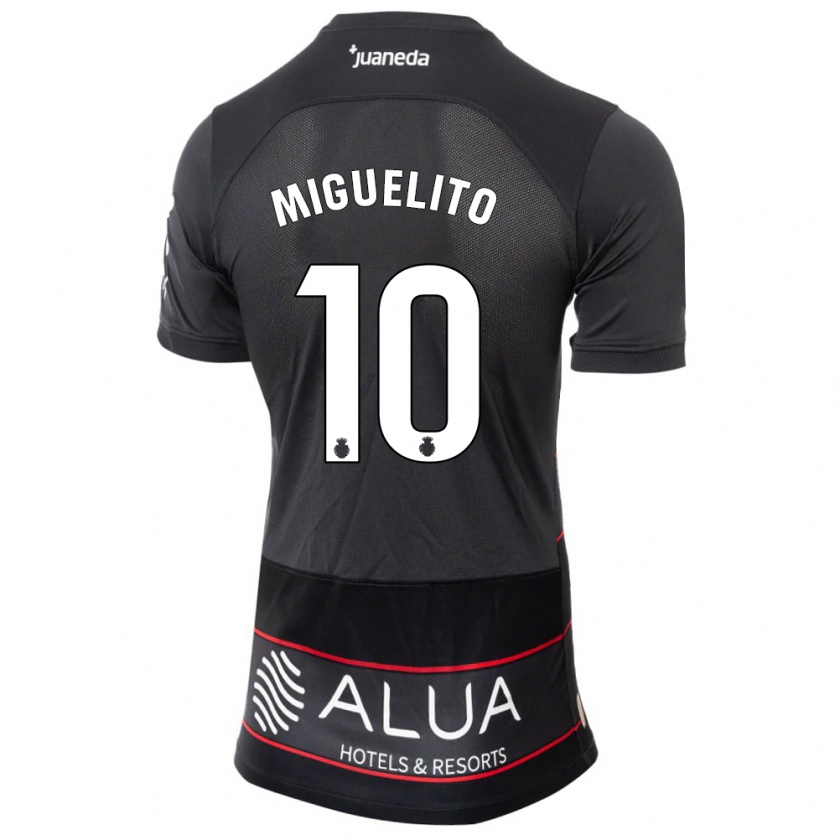 Kandiny Mujer Camiseta Miguelito #10 Negro 2ª Equipación 2023/24 La Camisa Chile