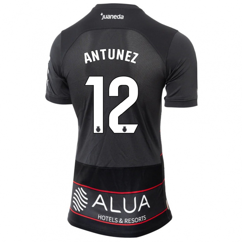 Kandiny Mujer Camiseta Yahir Antúnez #12 Negro 2ª Equipación 2023/24 La Camisa Chile