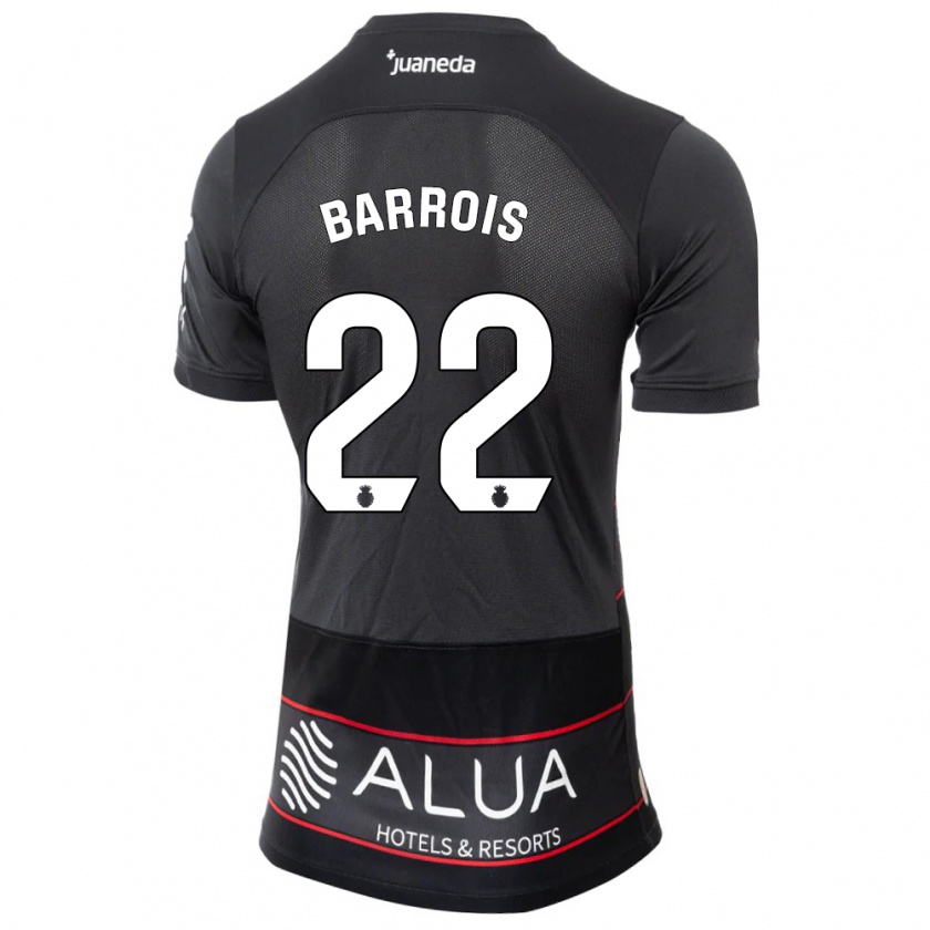 Kandiny Mujer Camiseta Eliott Barrois #22 Negro 2ª Equipación 2023/24 La Camisa Chile