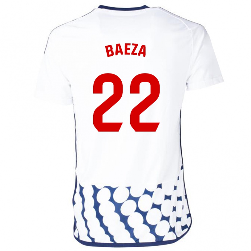 Kandiny Mujer Camiseta Miguel Baeza #22 Blanco 2ª Equipación 2023/24 La Camisa Chile