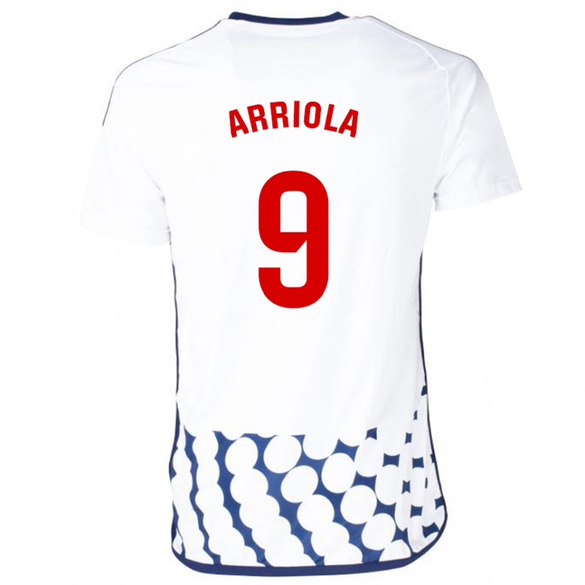 Kandiny Mujer Camiseta Marcos Arriola #9 Blanco 2ª Equipación 2023/24 La Camisa Chile