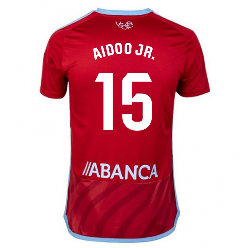 Kandiny Mujer Camiseta Joseph Aidoo #15 Rojo 2ª Equipación 2023/24 La Camisa Chile