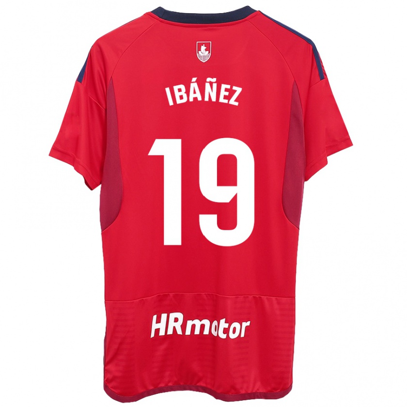 Kandiny Niño Camiseta Pablo Ibáñez #19 Rojo 1ª Equipación 2023/24 La Camisa Chile